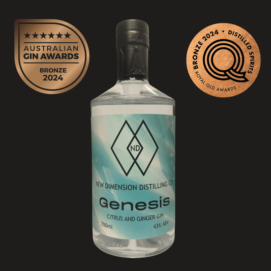 Genesis Gin on dark background